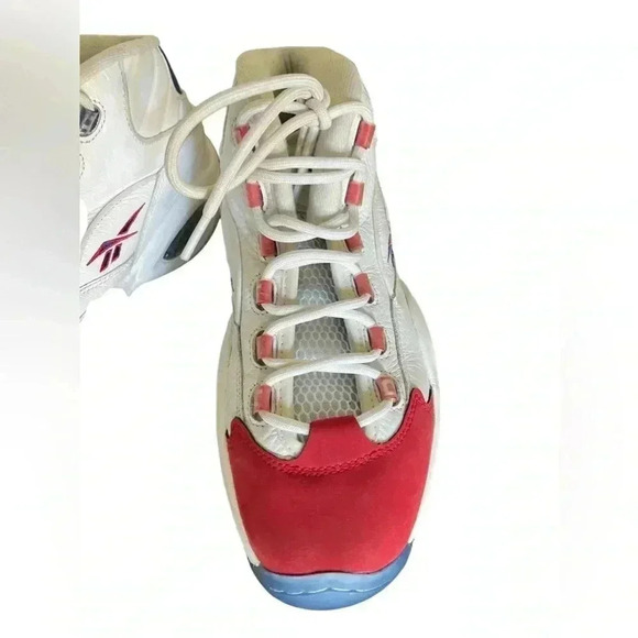 Reebok Question Mid J Double Cross Basketball Shoes Allen Iverson Size 8 - Picture 4 of 9